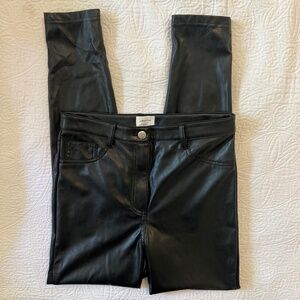 Artizia Wilfred Free black leather pants
